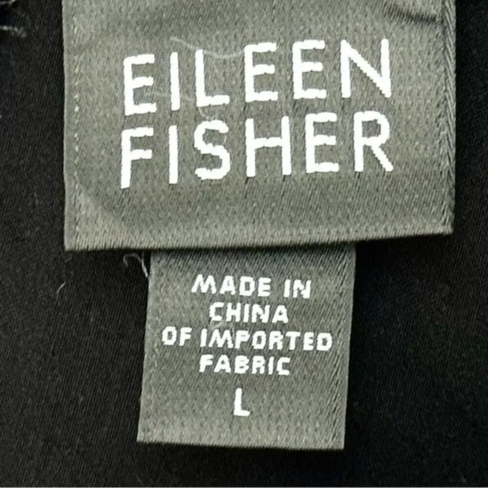 Eileen Fisher black TENCEL stretch Pants side zip Large - Picture 5 of 7